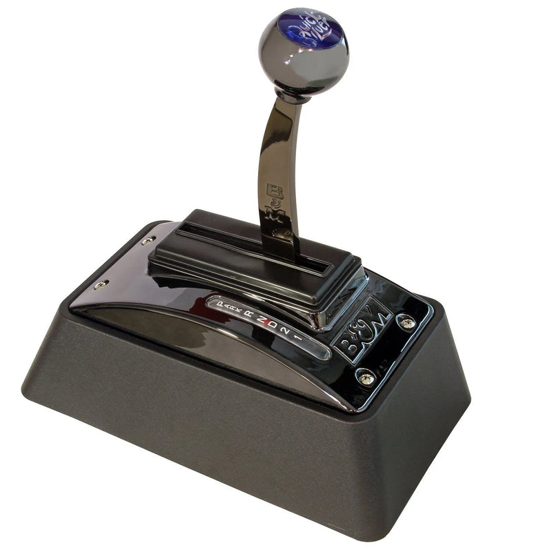 B&M 81683 Automatic Ratchet Shifter - Quicksilver - Black