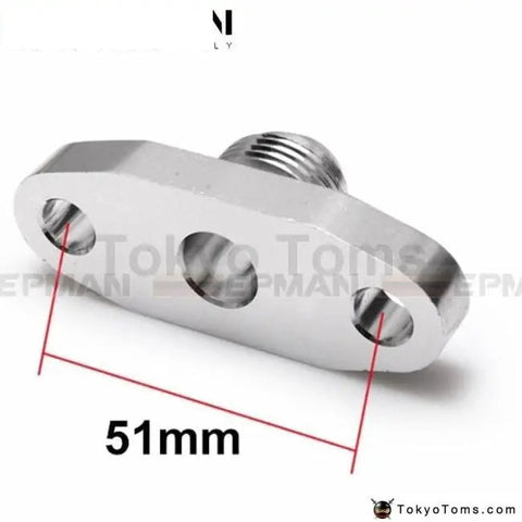 Billet Turbo Oil Drain Return Flange 10An Garrett Gt28 Gt30 Gt35 M8 Hole