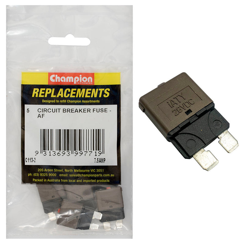 Champion Fasteners Fuse Blade Circuit Breaker Fuse Af 7.5