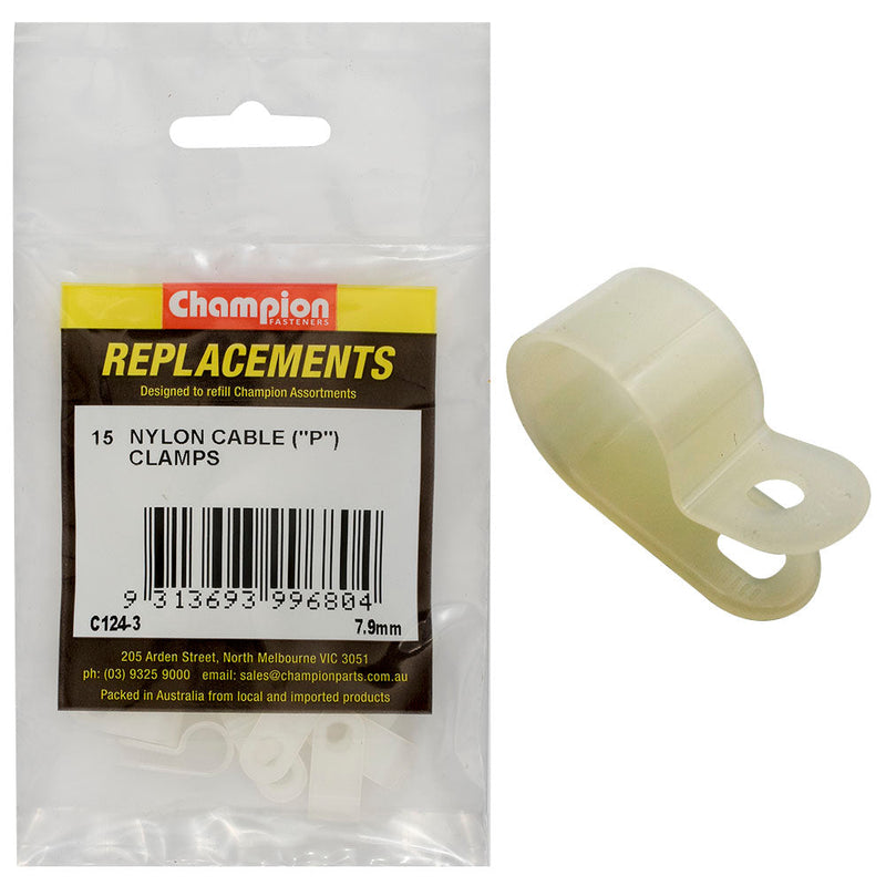 Champion Fasteners Cable Clamp Nylon 7.9mm C124-3