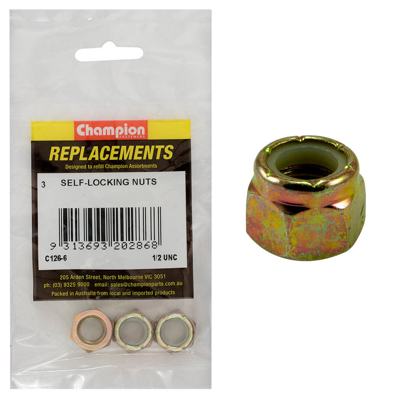 Champion Fasteners Hex Nut Self Locking Nylon Insert