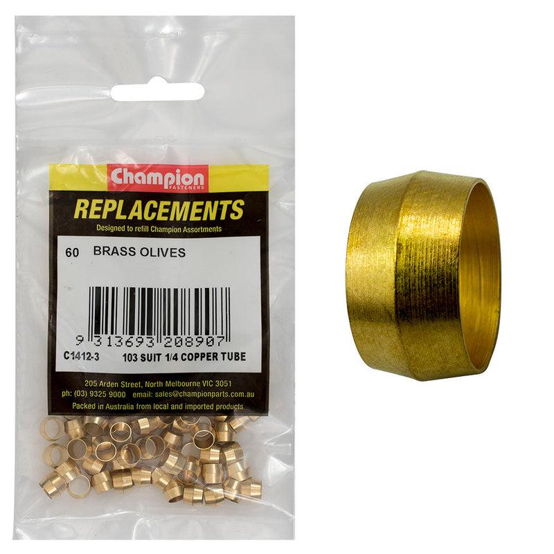 Champion Fasteners Compression Sleeve Brass 1/4In Suits