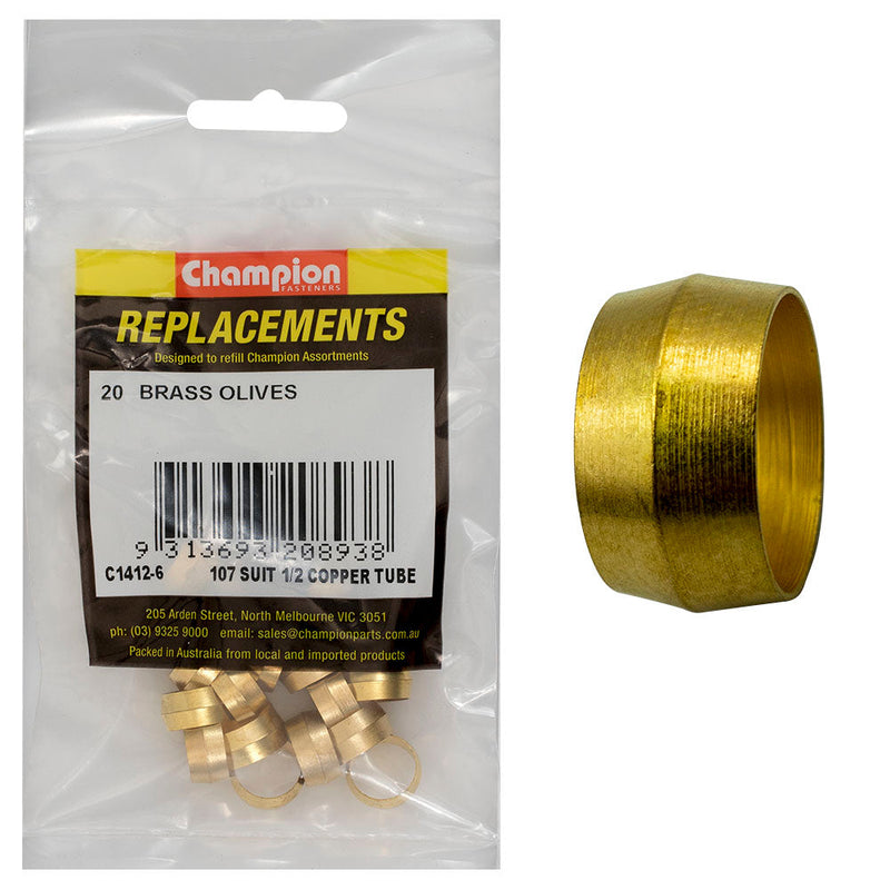 Champion Fasteners Compression Sleeve Brass 1/2In Suits