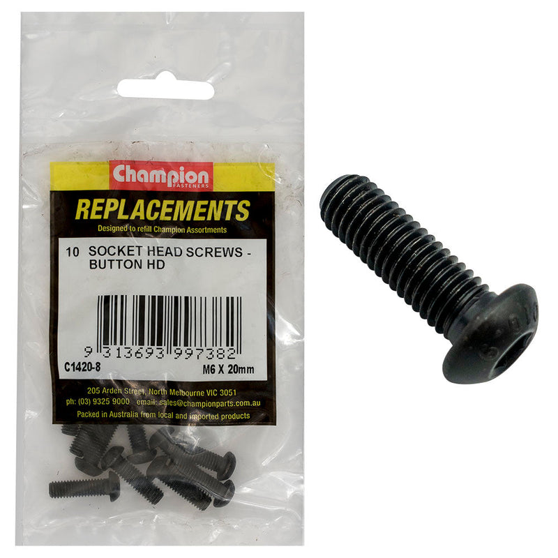 Champion Fasteners Socket Head Cap Screw Button Head M6 X