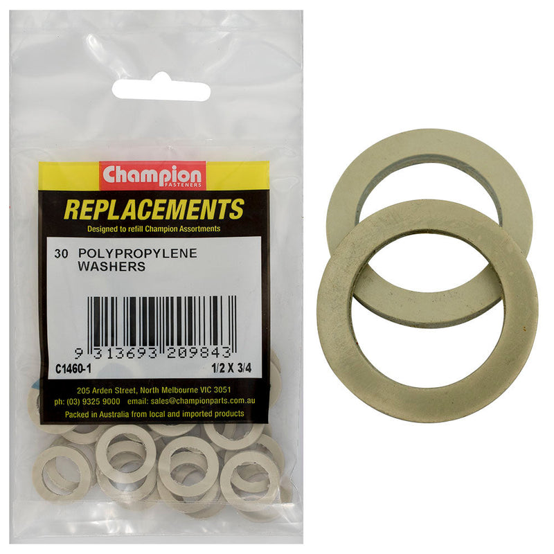 Champion Fasteners Washer Flat Polypropelene 1/2In X