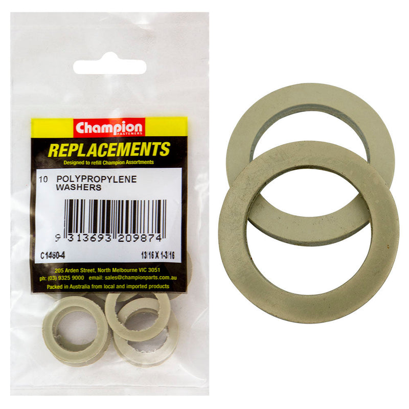 Champion Fasteners Washer Flat Polypropelene 13/16In X 1