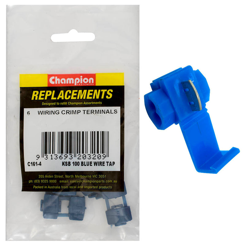 Champion Fasteners Self Stripping Wire Tap Blue C161-4