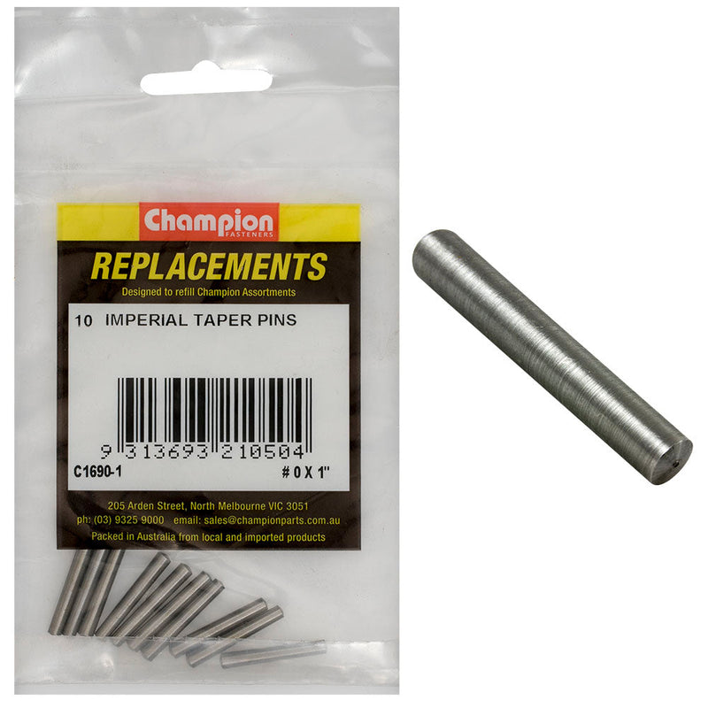 Champion Fasteners Taper Pin #0 X 1In C1690-1