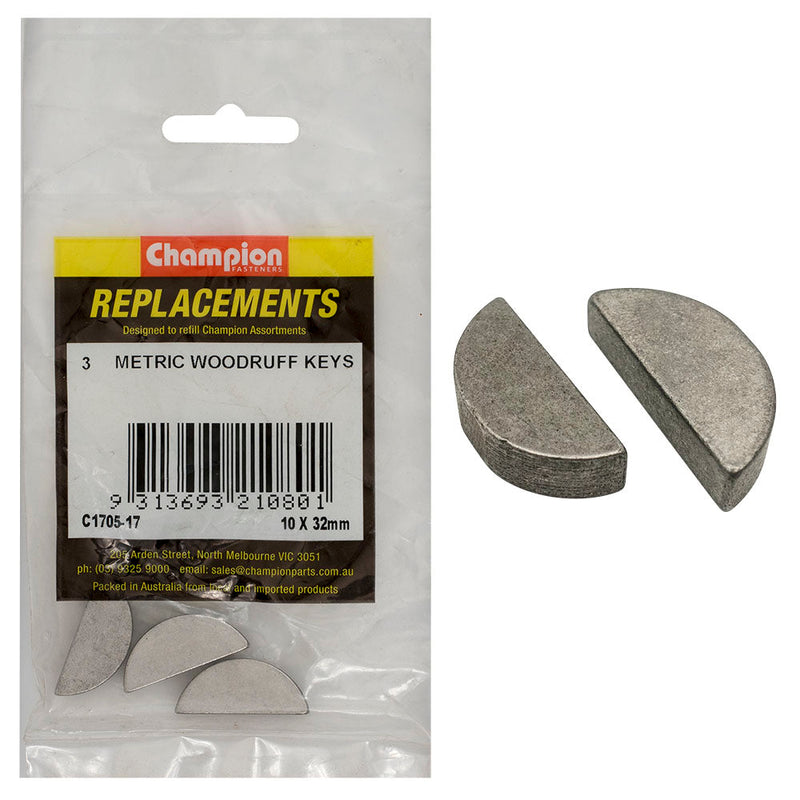Champion Fasteners Woodruff Key 10 X 32mm C1705-17