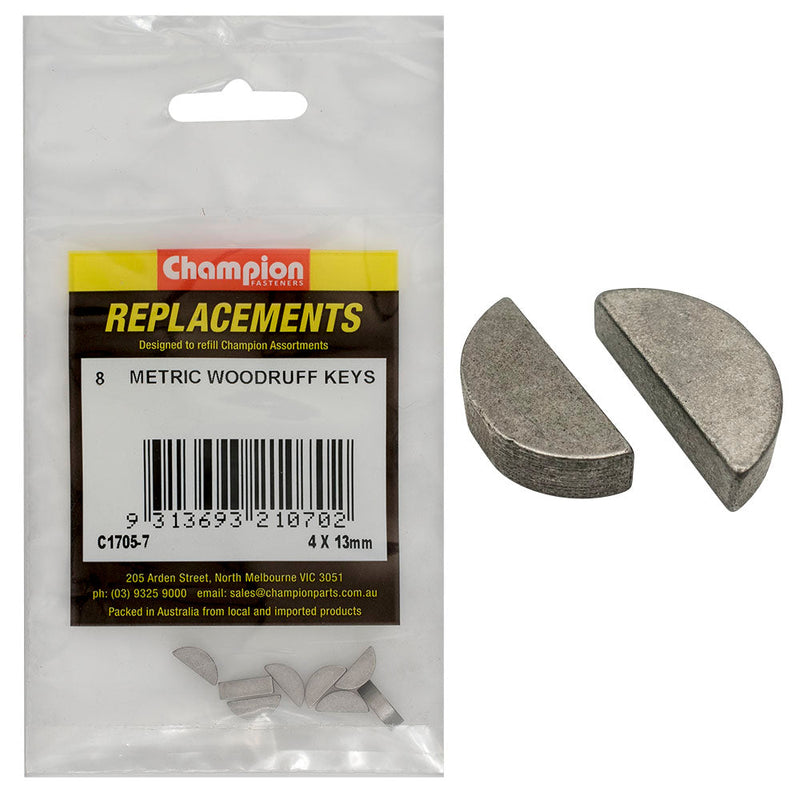 Champion Fasteners Woodruff Keys 4X13mm C1705-7
