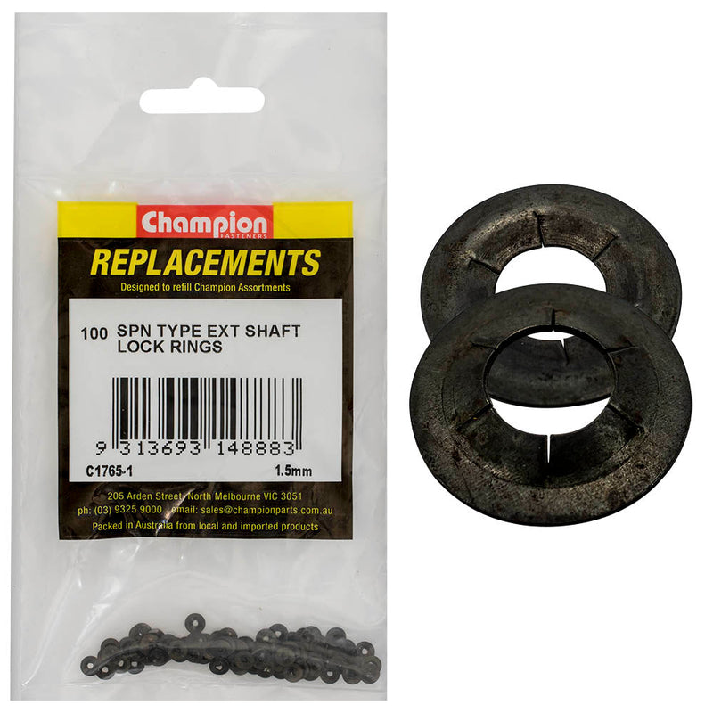 Champion Fasteners Lock Ring Spn Type External Shaft