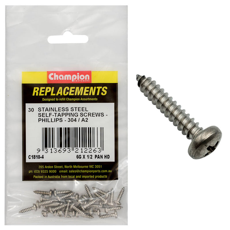 Champion Fasteners Self Tapper Screw Pan Phillips
