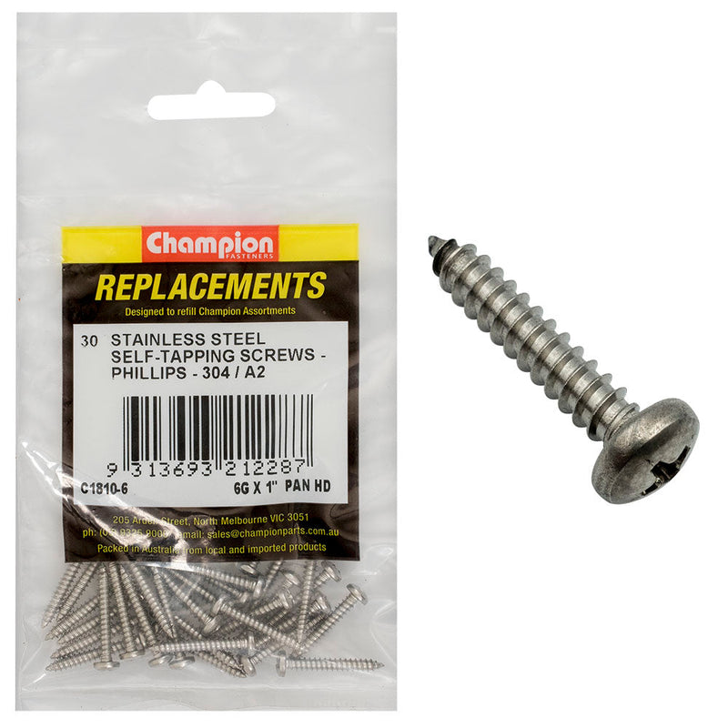 Champion Fasteners Self Tapper Screw Pan Phillips