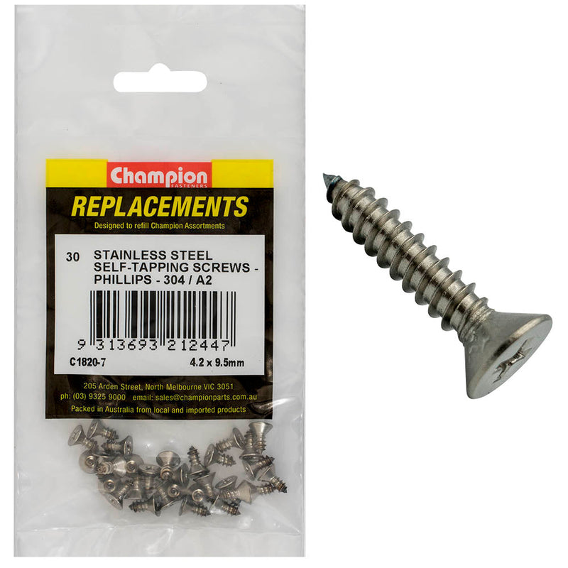 Champion Fasteners Self Tapper Screw Csk Phillips