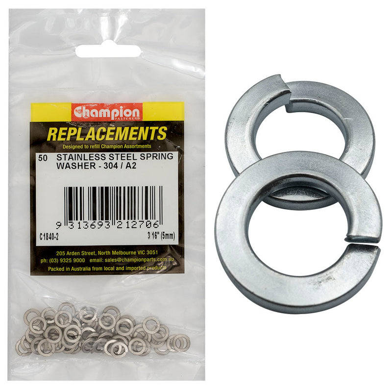 Champion Fasteners Washer Spring Flat Section Stainless