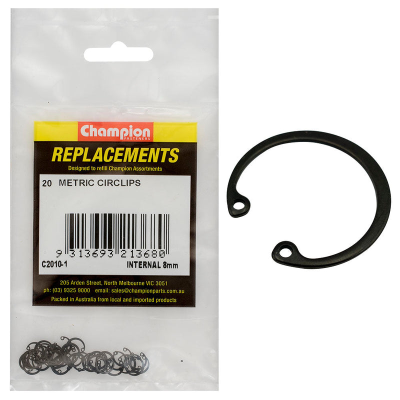 Champion Fasteners Circlip Internal Shaft 8mm (Rtw8)