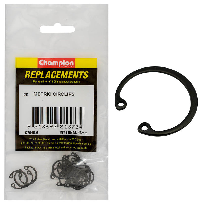 Champion Fasteners Circlip Internal Shaft 16mm (Rtw16)