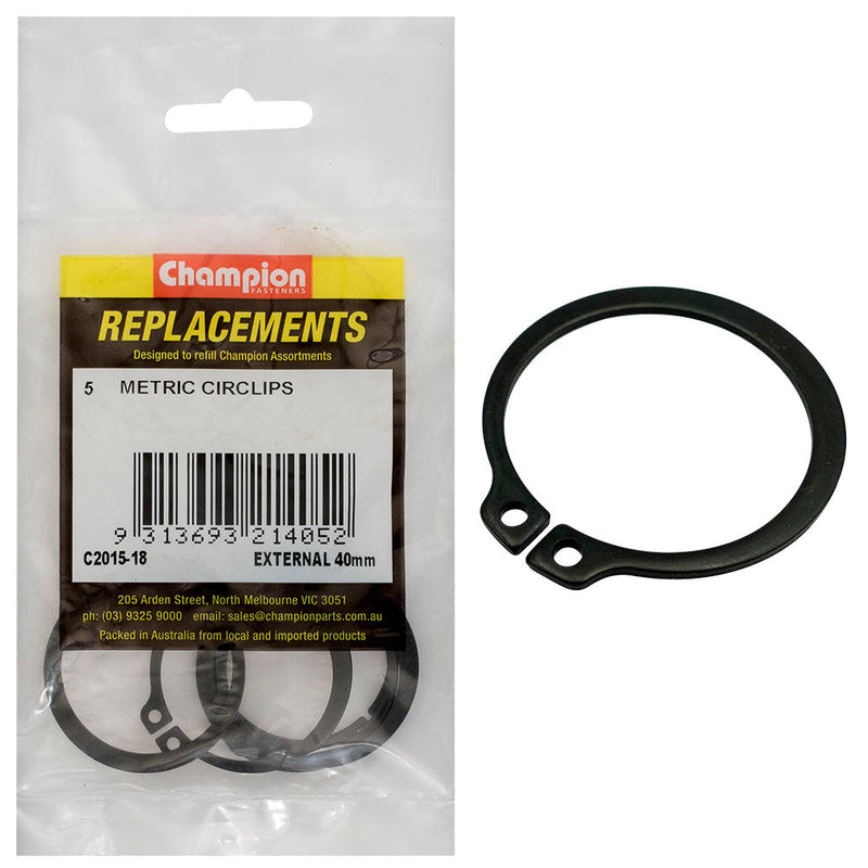 Champion Fasteners Circlip External Shaft 40Mm (Stw40)