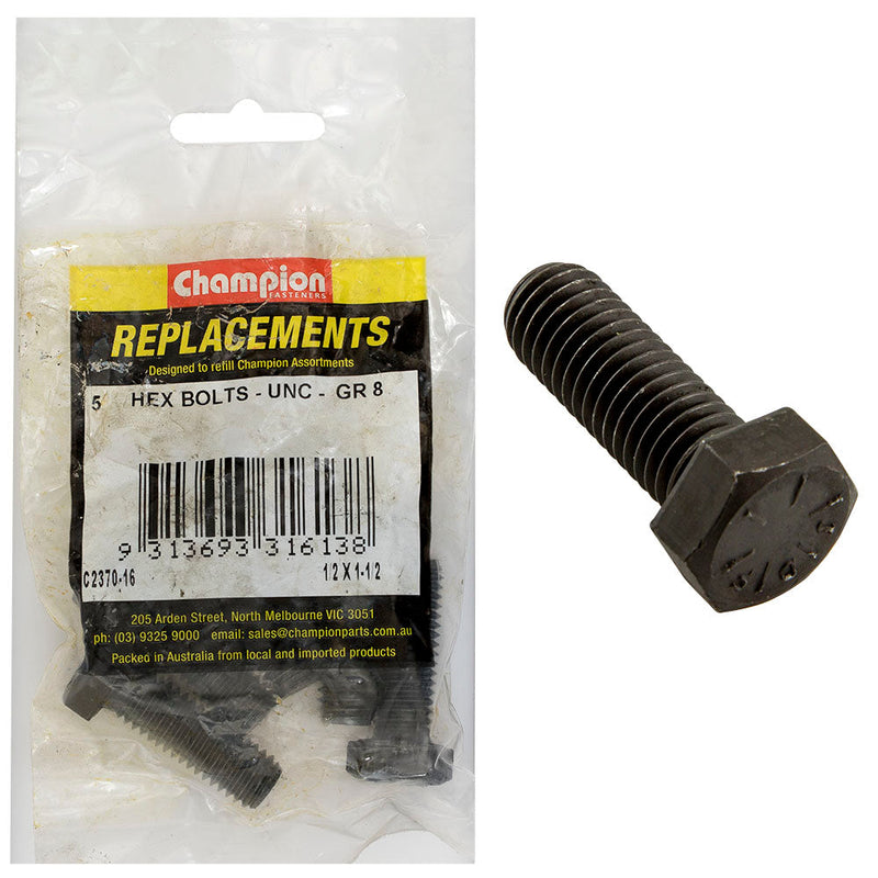 Champion Fasteners Hex Bolt High Tensile 1/2In X 1/2In