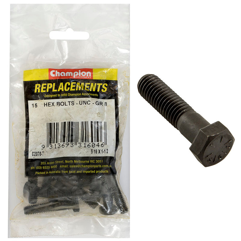 Champion Fasteners Hex Bolt High Tensile 5/16In X 1/2In