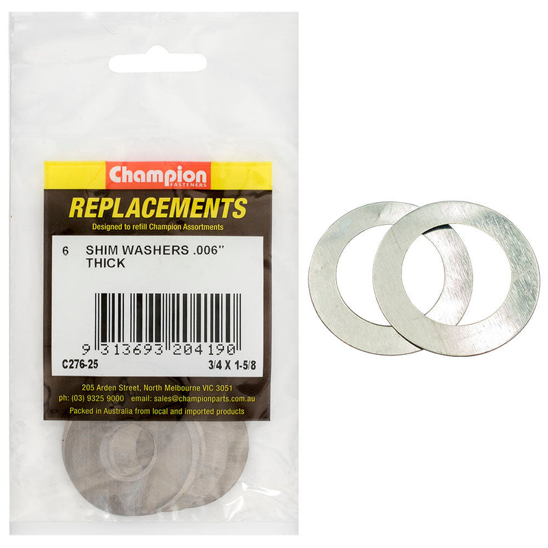 Champion Fasteners Washer Flat Shim 3/4In X 1 5/8In X