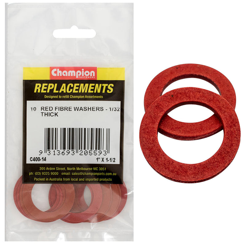 Champion Fasteners Washer Flat Fibre 1In X 1/2In X 1/32In