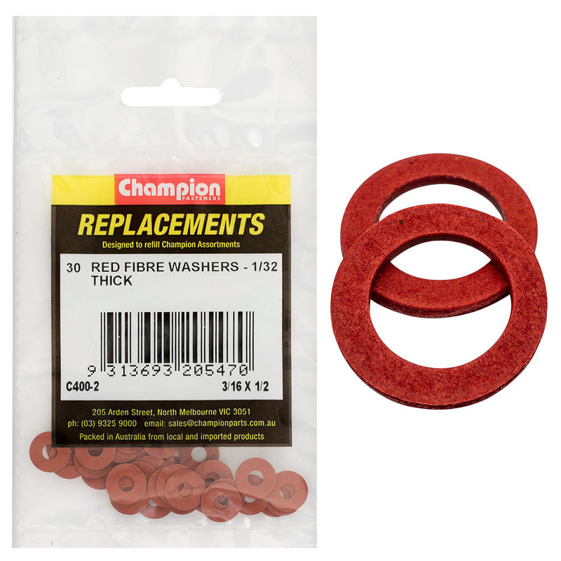Champion Fasteners Washer Flat Fibre 3/16In X 1/2In X
