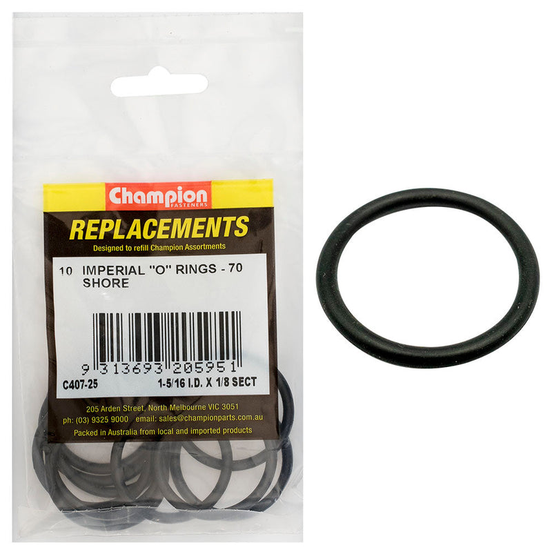 Champion Fasteners O Ring Nitrile Rubber 70 Shore 1