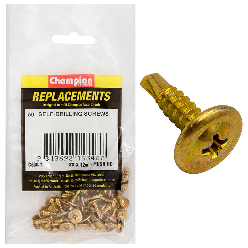 Champion Fasteners Self Drilling Screw Mushroom Head 4.2