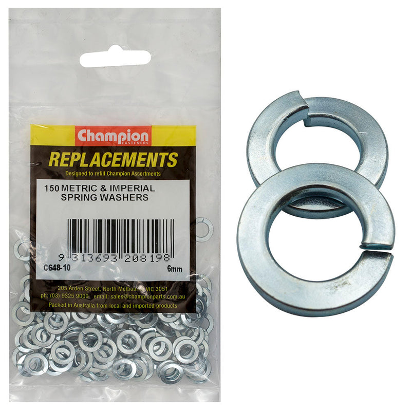 Champion Fasteners Washer Spring Flat Section 6mm Zinc