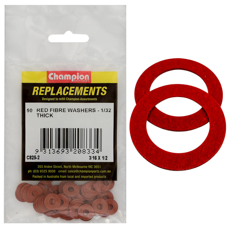 Champion Fasteners Washer Flat Fibre 3/16In X 1/2In X