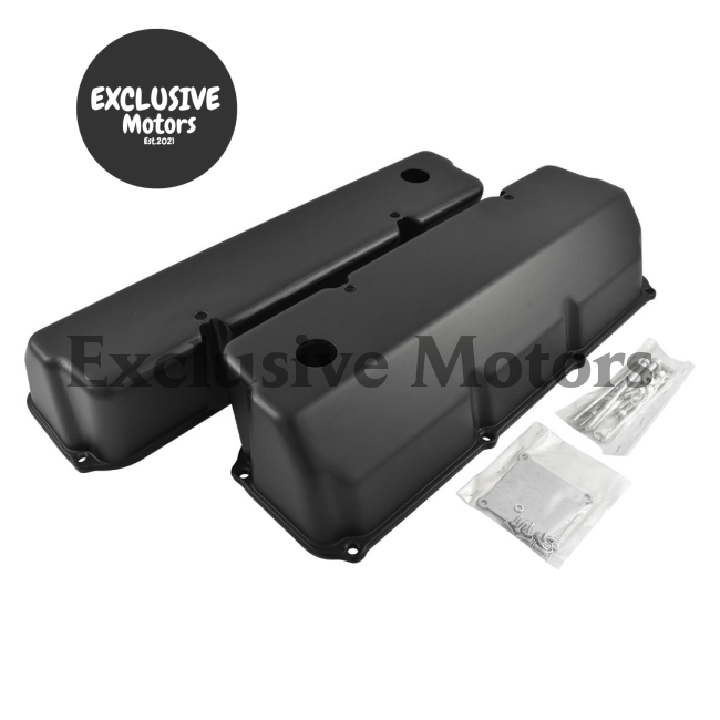 Ford Cleveland Black Aluminium Valve Covers 302/351 (1969-1982)