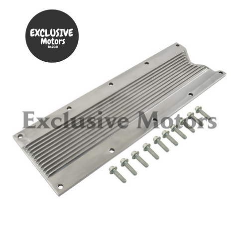 GM LS1 LS6 Polished Finned Aluminum Engine Valley Cover (1997-2005)