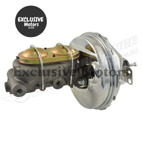 GM 1" Bore Master Cylinder & 9" Chrome Brake Booster (1964-1972)