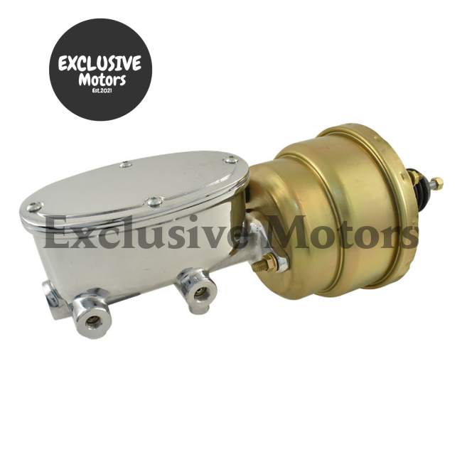 Universal Wilwood Style 7" Dual Brake Booster & Chrome Master Cylinder (1977-1987)
