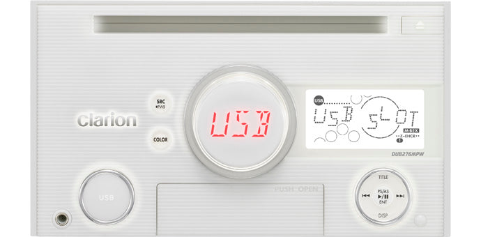 Clarion Audio 2-Din Am/Fm/Cd/Mp3/Wma/Usb White DUB276MPW