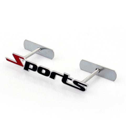 Generic Turbo Silver 3D Metal Grille Badge Emblem