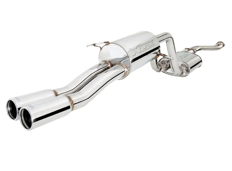 Xforce E4-F7-03-CBS 2.5in Cat-Back Exhaust - Dual Tip -