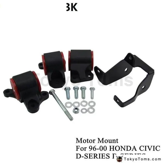 For 1996-2000 HONDA CIVIC D16 B16 B18 B20 Billet Aluminum SWAP MOUNTS EK D-SERIES B-SERIES CXX-EM003BK