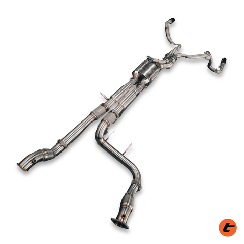 Torqit Twin 3in Turbo Back Exhaust for Next-Gen 3.0L V6