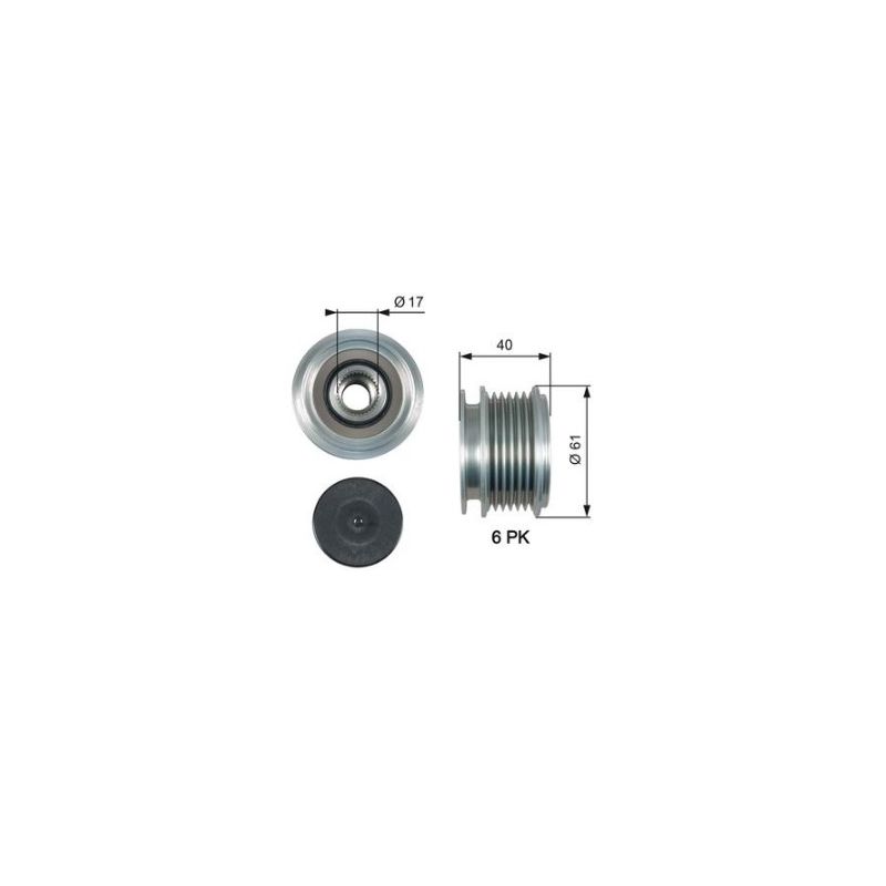 Gates Overrunning Alternator Pulley OAP7013