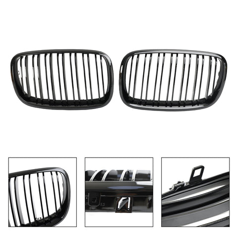 BMW X5 E70 Front Bumper Kidney Grille Gloss Black (2007-2013)