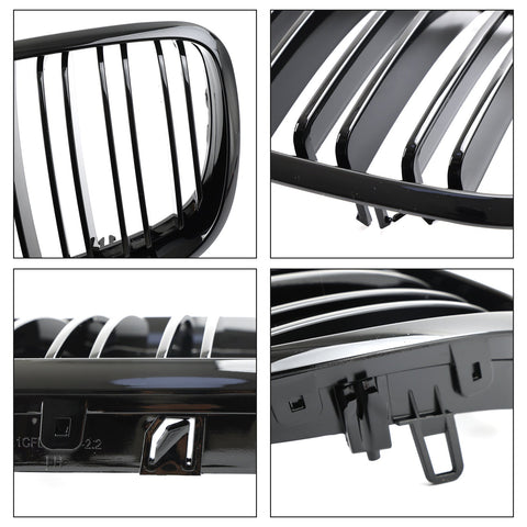 BMW X6 M E71 09-14 Front Kidney Grille Gloss Black