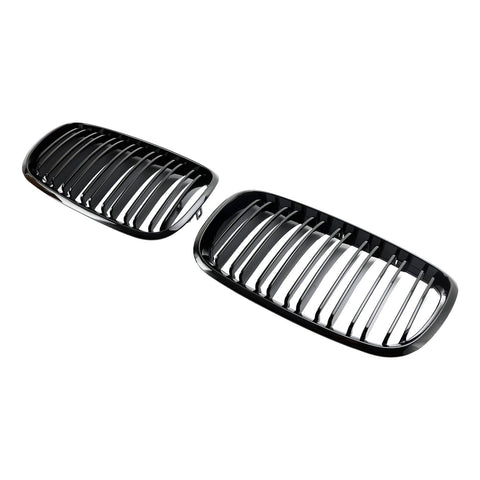 BMW X6 Hybrid 08-11 Front Kidney Grille Gloss Black