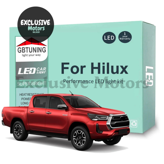 Toyota Hilux 8Pcs LED Interior Light Bulb Kit (2016-2023)