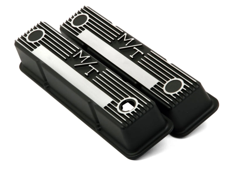 Holley 241-83 M/T Valve Covers - Vintage Style - Finned -