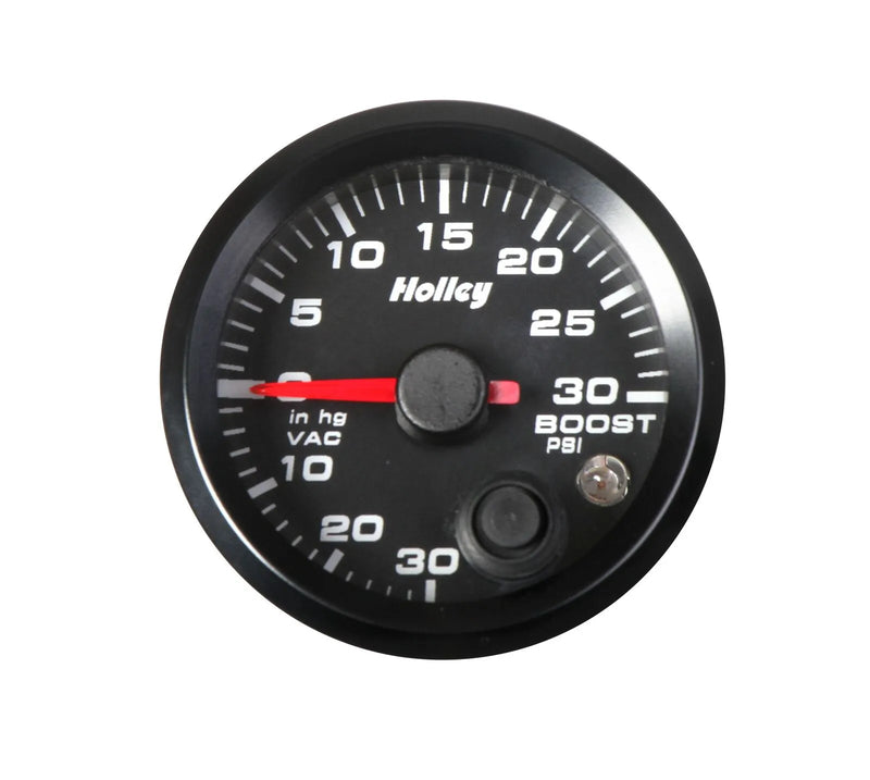 Holley 26-606 Analog Style Boost/Vacuum Gauge Black