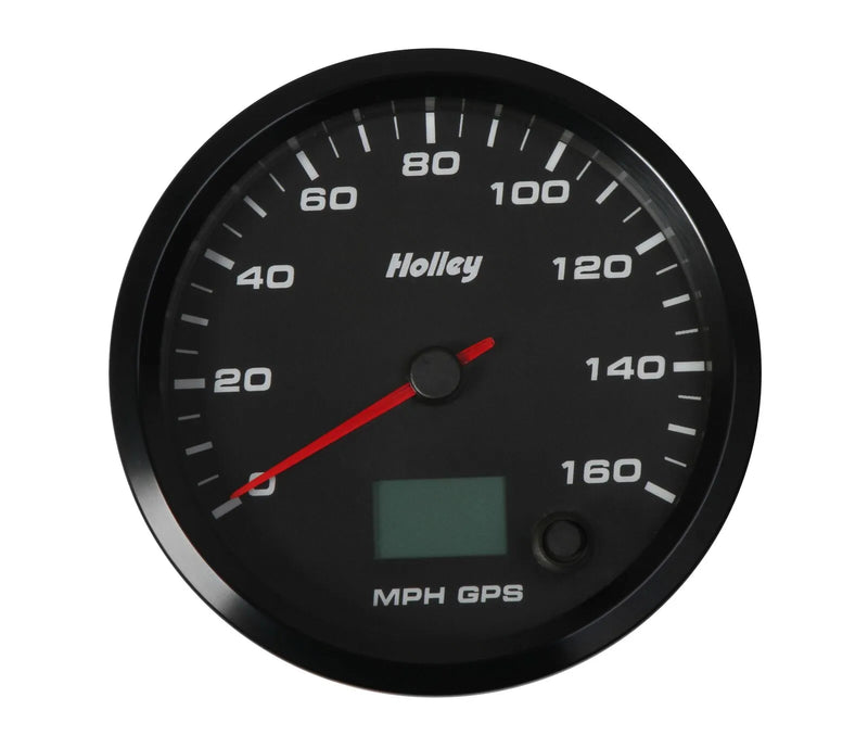 Holley 26-612 Analog Style Speedometer Black Face, 3-3/8"