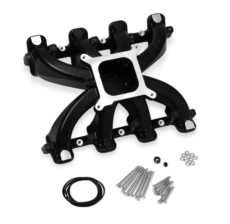 Holley 300-131BK Single Plane Carbureted Intake - GM
