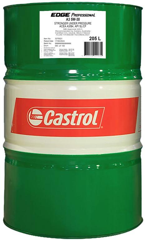 Castrol Edge Professional A3 5W-30 Engine Oil 205L Drum